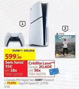 Auchan Consola PS5 Digital Slim SONY Chassis E promoção