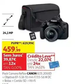 Auchan Pack Camara Reflex Canon EOS 2000D promoção