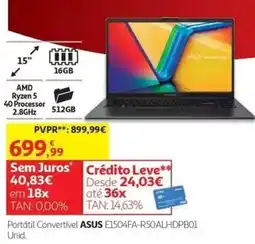 Auchan Portátil Convertível ASUS E1504FA-R50ALHDPB01 promoção