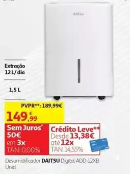 Auchan Desumidificador daitsu digital add-12xb promoção