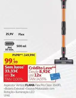 Auchan Aspirador vertical flama flex pro clean 1649fl promoção