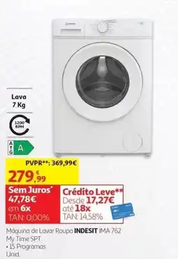 Auchan Máquina de lavar roupa indesit ima 762 promoção