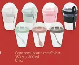 Auchan Copos para iogurte com colher promoção