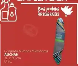 Auchan Conjunto 6 Panos Microfibras Auchan promoção