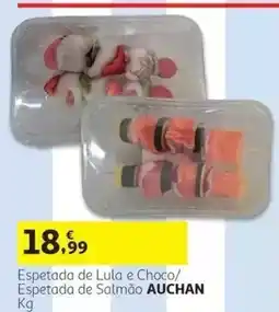 Auchan Espetada de lula e choco/ espetada de salmão auchan promoção