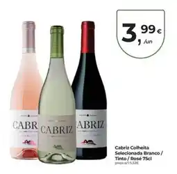 Aqui é fresco Cabriz Colheita Selecionada Branco / Tinto / Rosé promoção