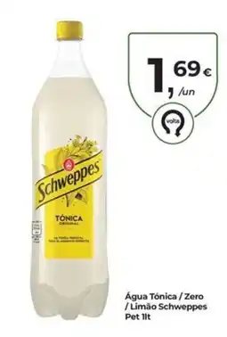 Aqui é fresco Água Tónica / Zero / Limão Schweppes promoção
