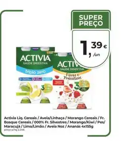 Aqui é fresco activia liquido cereais promoção