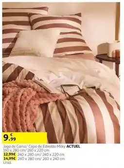 Auchan Jogo de Cama/ Capa de Edredão Milky Actuel promoção