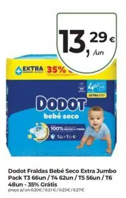 Aqui é fresco Dodot fraldas bebé seco extra jumbo promoção