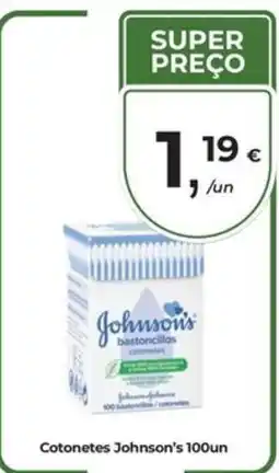 Aqui é fresco Cotonetes Johnson's promoção