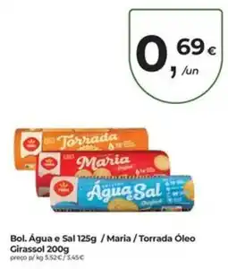 Aqui é fresco Bol. Água e Sal / Maria / Torrada Óleo Girassol promoção