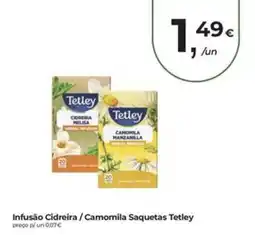 Aqui é fresco Infusão Cidreira / Camomila Saquetas Tetley promoção