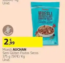 Auchan Muesli auchan sem glúten frutos secos promoção