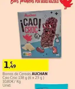 Auchan Barras de Cereais Auchan Cao Croc promoção