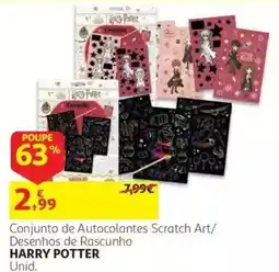 Auchan Conjunto de Autocolantes Scratch Art/Desenhos de Rascunho HARRY POTTER promoção
