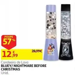Auchan Candeeiro de Lava Bluey / Nightmare Before Christmas promoção