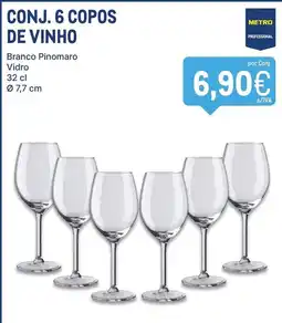 Makro Conj. 6 copos de vinho branca pinomaro promoção