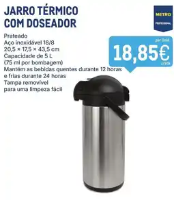 Makro Jarro térmico com doseador metro professional promoção