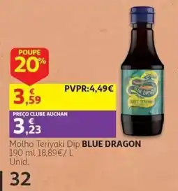 Auchan Molho Teriyaki Dip Blue Dragon promoção