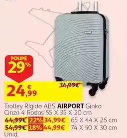 Auchan Trolley Rígido ABS Airport Ginko promoção