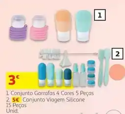 Auchan Conjunto garrafas 4 cores 5 peças promoção