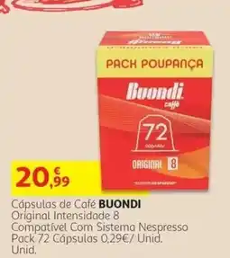 Auchan Cápsulas de Café Buondi promoção