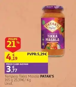 Auchan Tempero Tikka Masala Patak's promoção