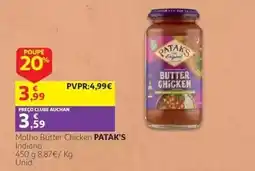 Auchan molho butter chicken patak's indiano promoção