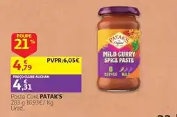 Auchan Pasta Caril PATAK'S promoção