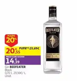 Auchan Gin beefeater black promoção