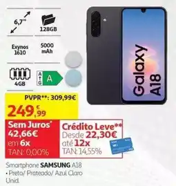 Auchan smartphone samsung a18 promoção
