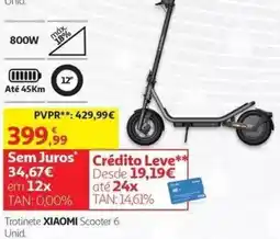 Auchan Trotinete xiaomi scooter 6 promoção