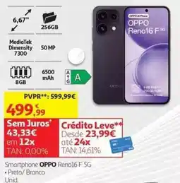 Auchan Smartphone oppo reno16 f 5g promoção