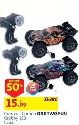 Auchan Carro de Corrida One Two Fun Grubby 1:18 promoção