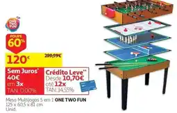 Auchan Mesa Multijogos 5 em 1 One Two Fun promoção