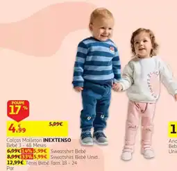 Auchan Calças Molleton Inextenso promoção