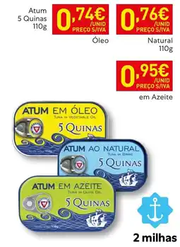 Recheio Atum em óleo 5 quinas promoção