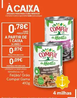 Recheio Feijão/ Grão Compal Gama promoção