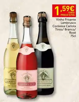 Recheio Vinho Frisante Lambrusco Contessa Carlota promoção