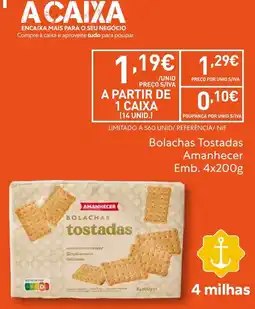 Recheio Bolachas Tostadas Amanhecer promoção