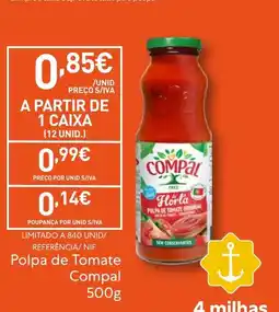 Recheio Polpa de Tomate Compal promoção