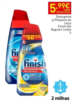 Recheio Detergente p/Máquina de Loiça Finish Gel Regular/Limão promoção
