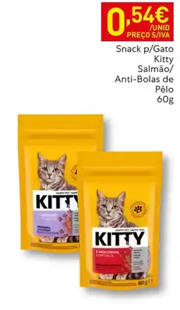 Recheio Snack p/Gato Kitty Salmão/Anti-Bolas de Pêlo promoção