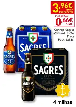 Recheio Cerveja Sagres s/Álcool 0.0%/ Preta promoção