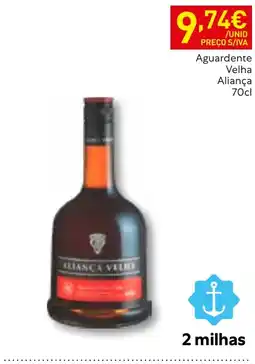 Recheio Aguardente Velha Aliança promoção