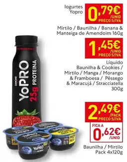 Recheio logurtes yopro promoção