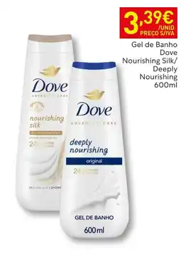 Recheio Dove gel de banho nourishing silk/deeply nourishing promoção