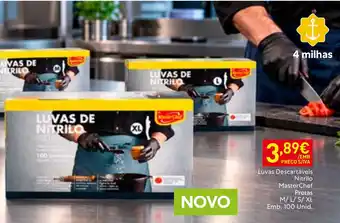 Recheio Luvas descartáveis nitrilo masterchef pretas promoção