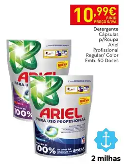 Recheio detergente cápsulas p/roupa ariel profissional regular/color promoção